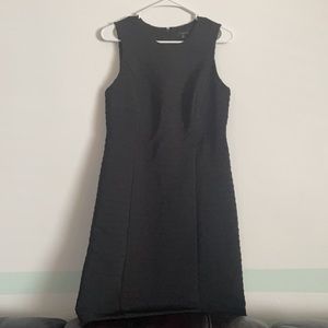 NWOT Ann Taylor Textured Sleeveless Black Dress Size 8 Petite